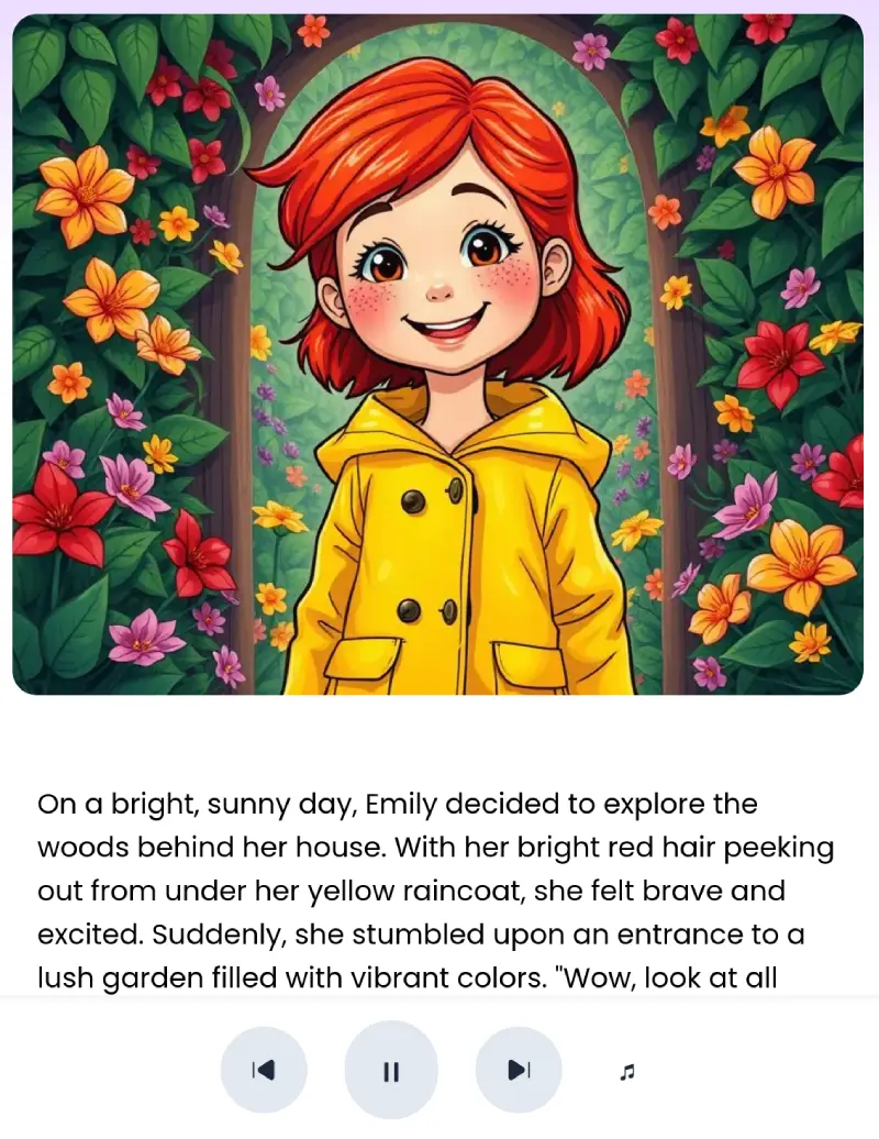 Story with narrated audi